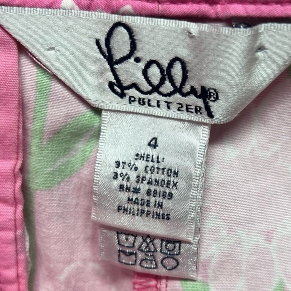 Lilly Pulitzer Pants Size 4 Pink Floral Crop‎ Chino Pockets - Picture 8 of 12